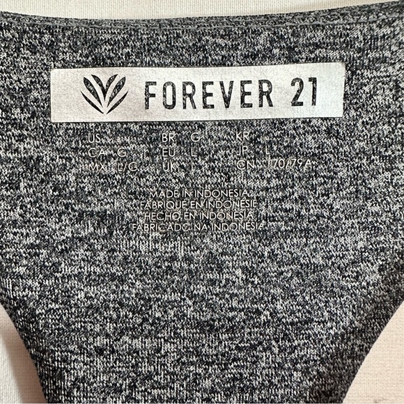 Forever 21 Womens Racerback Sports Bra with Underbust Criss Cross Unlined Size L - Picture 5 of 5